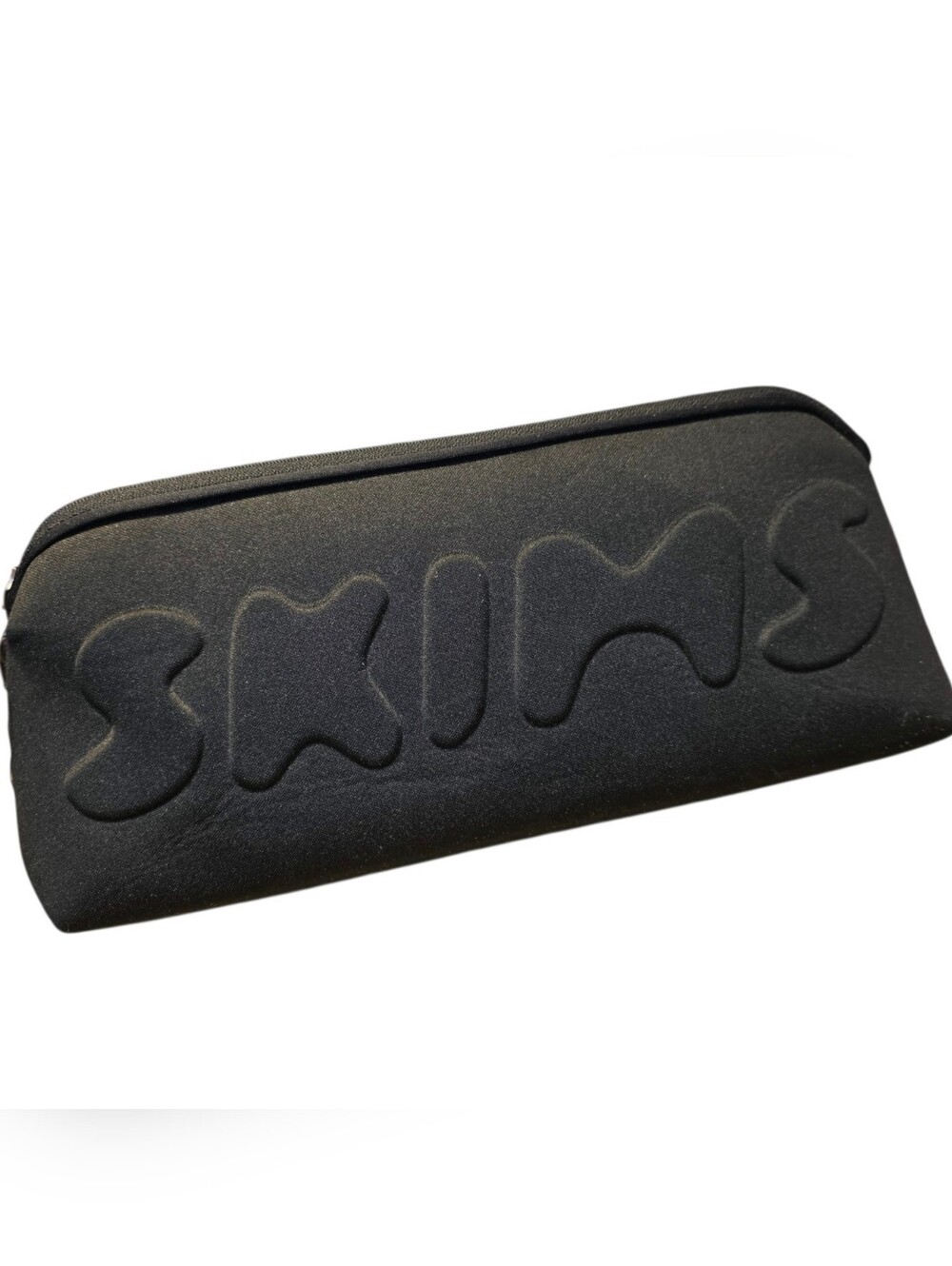SKIMS Embossed Logo Zipper Top Semi Hardshell Travel Toiletries Makeup Case